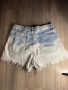 Спешно! Дънкови шорти Zara в синьо и бяло – с изтъркан подгъв и разкъсвания, снимка 2