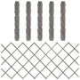 vidaXL Огради хармоника, 5 бр, сиви, ела масив, 180x80 см（SKU:316425