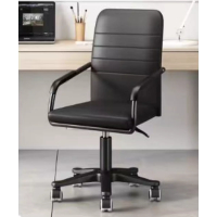 Офис стол с регулиране на височината, въртящ се, еко кожа, снимка 1 - Столове - 44942782