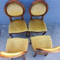 Луксозни дървени столове с тапицерия , снимка 4 - Столове - 45179764