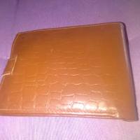 Български портфейл от соца нов 125х95мм естествена кожа, снимка 3 - Портфейли, портмонета - 44943578