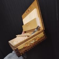 Ръчномизработена старинна кутия за цигари 100%дърво, снимка 3 - Антикварни и старинни предмети - 45121375