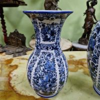 Уникален комплект антикварни колекционерски холандски порцеланови вази Delft , снимка 3 - Вази - 45220144