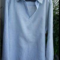  мъжка риза лен с дълъг ръкав, снимка 1 - Ризи - 11093163