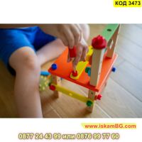 Дървен детски стол - конструктор с инструменти - КОД 3473, снимка 4 - Конструктори - 45264579