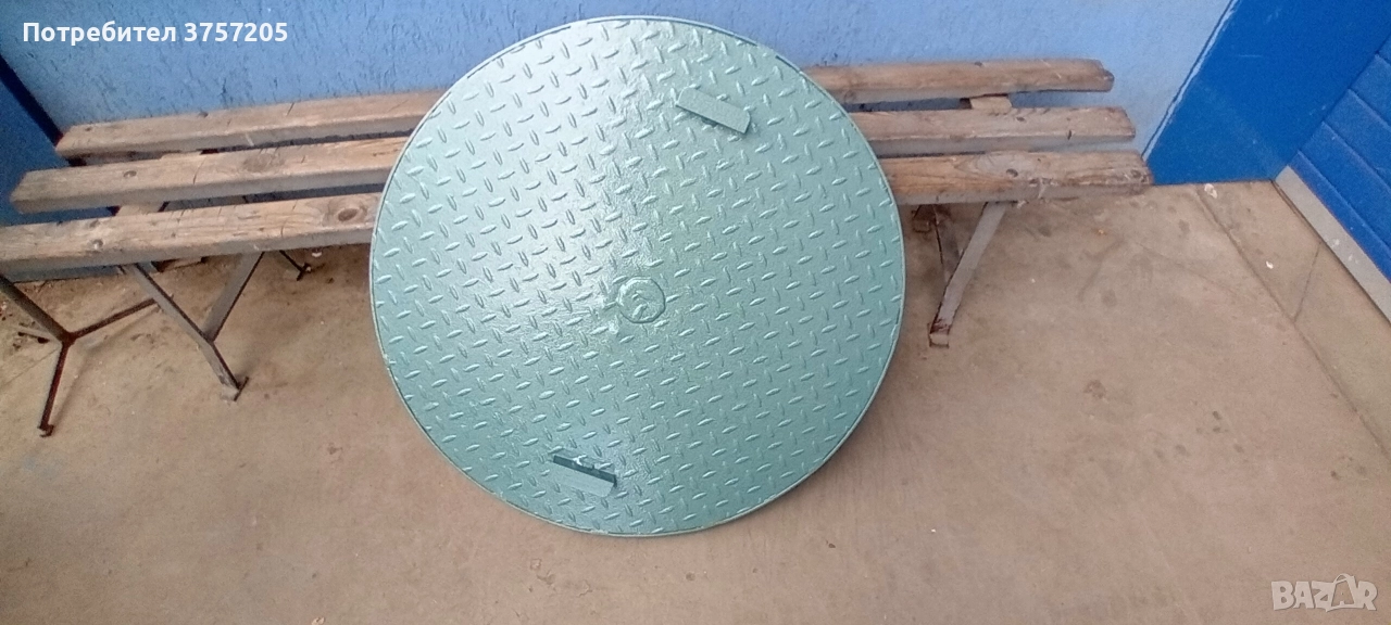 кръгъл метален капак за водомерна шахта , снимка 1