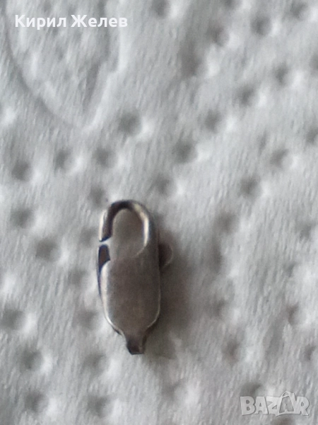 Сребърна карабинка закопчалка 51130, снимка 1