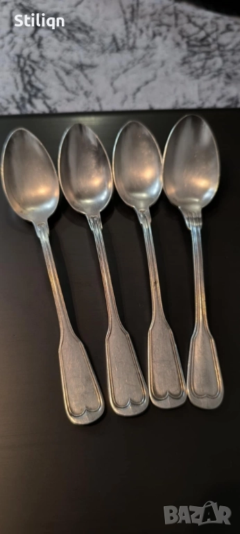 Продават се комплект от 4 дълбоко посребрени лъжички за кафе., снимка 1