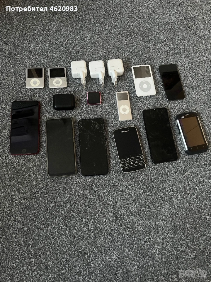 Работещи телефони Nokia , IPhone 8 Plus ,  BlackBerry , Cat , Samsung , ipod , Адаптер , зарядно , снимка 1