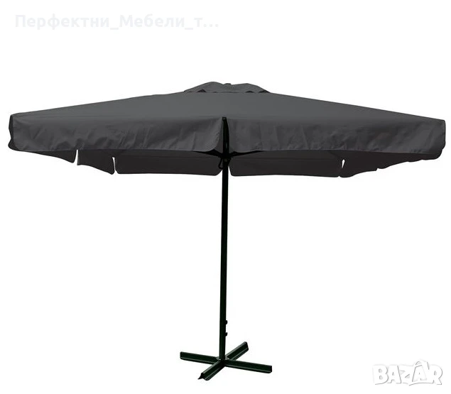 Голям чадър с кръстачка алуминиева конструкция за градина,заведение,плаж,басейн-доставка 5 дни, снимка 1