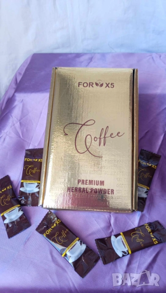 КАФЕ ЗА ОТСЛАБВАНЕ / COFFEE FORX5 детокс - 30 дози по 3 гр., снимка 1
