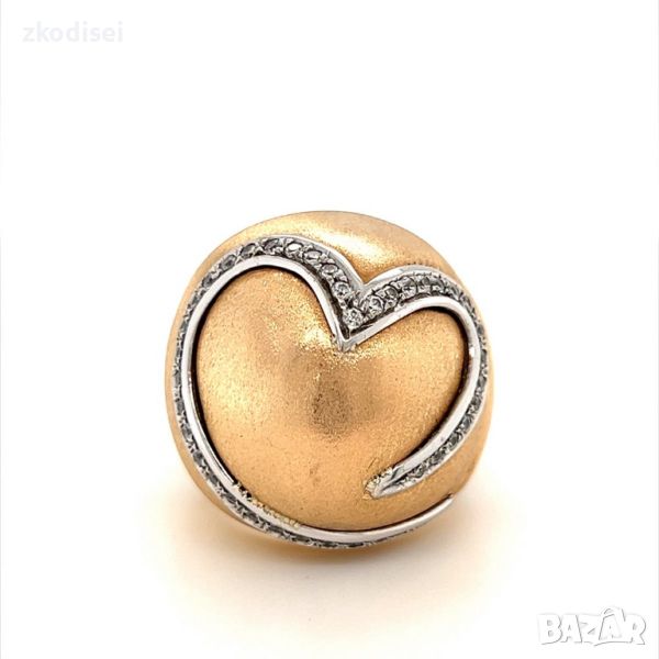 Златен дамски пръстен 10,24гр. размер:58 14кр. проба:585 модел:23534-1, снимка 1