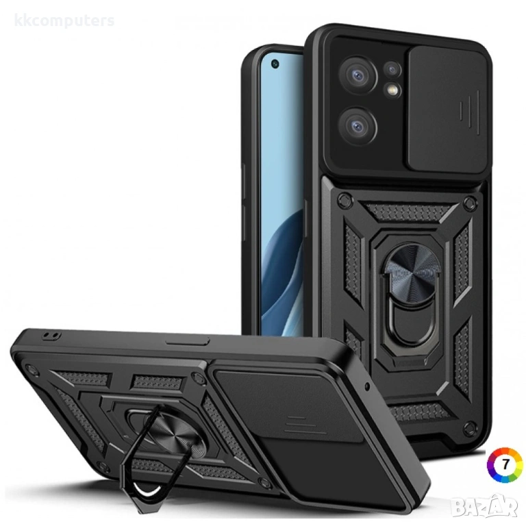 OPPO Reno7 5G Global / Find X5 Lite Удароустойчив Ring Holder Калъф и Протектор, снимка 1