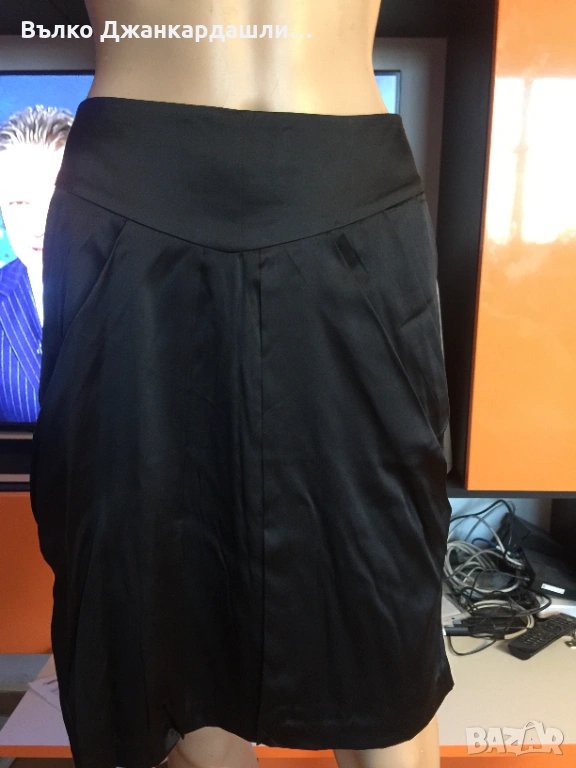 Черна копринена пола By Malene Birger , снимка 1