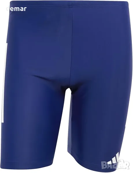 Adidas Мъжки бански с 3 ленти 20 см, тъмносиньо/бяло, 34 и 42, снимка 1