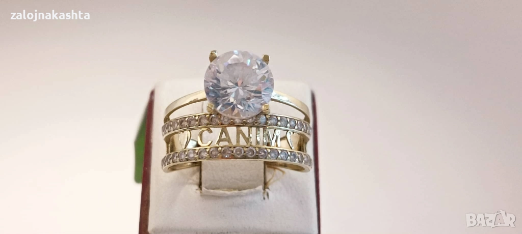 Нов-Златен пръстен -3,42гр/14кр, снимка 1