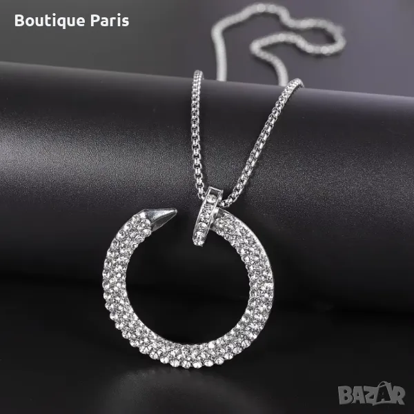 Cartier Juste un Clou огромно колие медальон с мойсанити, снимка 1