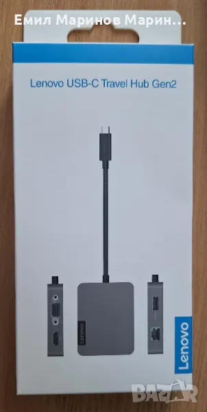 Lenovo USB-C Travel Hub Gen2, снимка 1