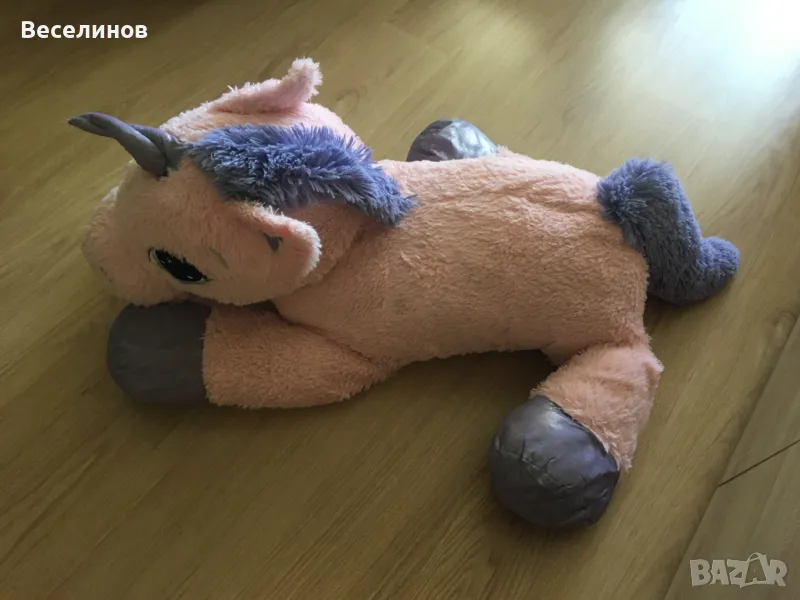 Голям плюшен розов еднорог 100 см, снимка 1