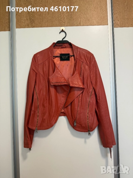 Ново дамско кожено яке естествена кожа л/хл, снимка 1