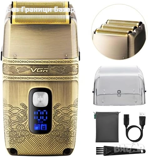 Нова Мъжка фолийна бръсначка VGR за кожа, глава и брада, водоустойчива, снимка 1
