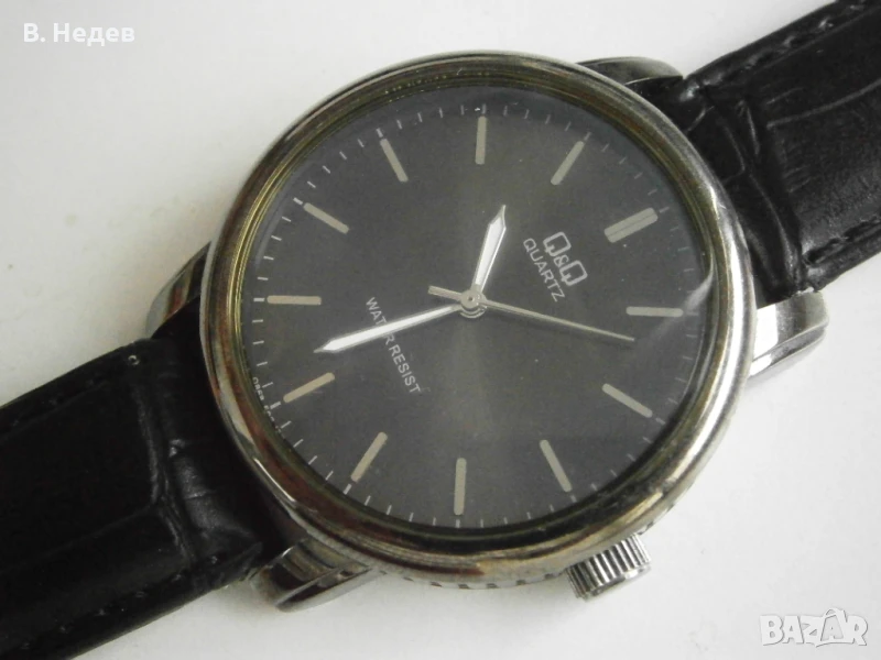 НОВ! Q&Q quartz watch, нова батерия, 41 мм без коронката, снимка 1