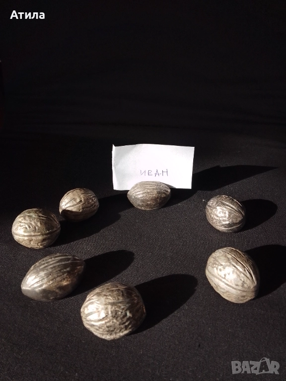 орехчета за маса поставка за мястото посребрени, снимка 1
