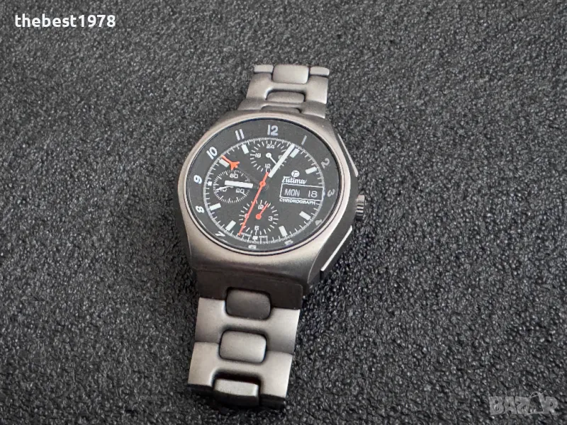 Tutima Military Automatic Split Chronograph Titanium Germany/Lemania 5100/Saphire, снимка 1