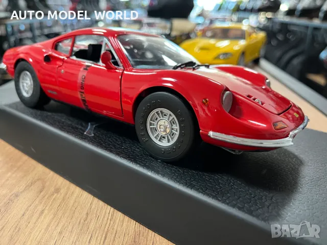 Mетална колекционерска количка ANSON FERRARI DINO 246GT 1:18 NEW, снимка 4 - Колекции - 48383017