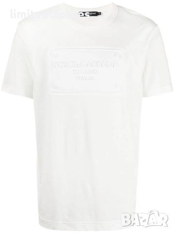 Dolce & Gabbana DG White Embossed Logo Мъжка Тениска size 46 (M), снимка 2 - Тениски - 46060732