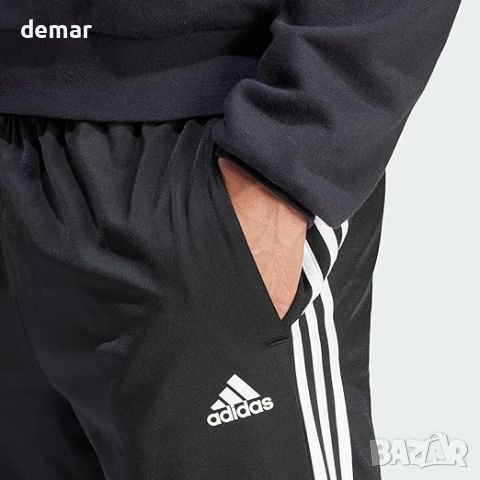Долнище на анцуг Adidas Men's Essentials Warm-up, с 3 ленти, черно/бяло,размер М, снимка 3 - Спортни дрехи, екипи - 45111187