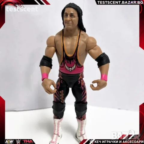 Екшън фигура WWE Bret Hart Брет Canadian WCW Mattel Survivor Series играчка, снимка 15 - Фигурки - 48524790