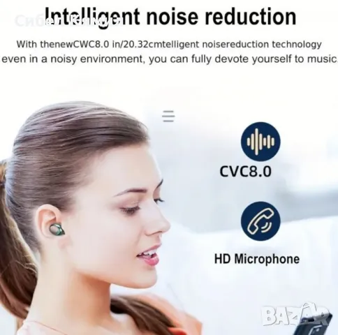 Bезжични bluetooth слушалки TWS – 9D Стерео спортни слушалки с кутия за зареждане и микрофон, снимка 4 - Слушалки и портативни колонки - 47145172