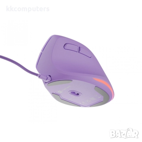 Natec Vertical Mouse Crake 2 Pro Жична оптична мишка- 12800DPI, RGB, 6 бутона, Лилава, снимка 6 - Клавиатури и мишки - 52807318