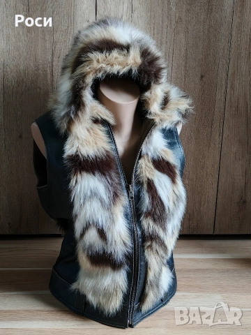 Кожен двулицев елек М +ботуши STRADIVARIUS 39н, снимка 12 - Елеци - 52824491