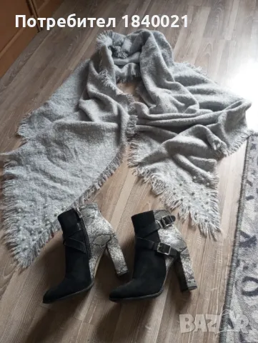 Голям шал със перлички, снимка 2 - Шалове - 48894139