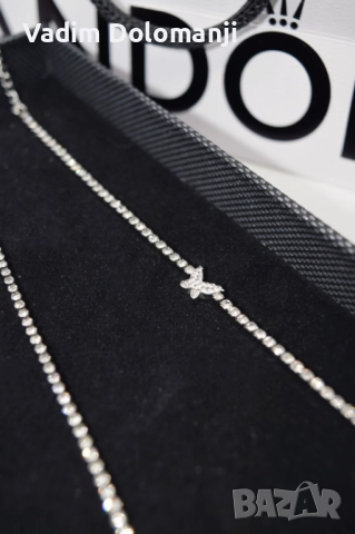 Нежно колие, гривна и пръстен с детайл пеперуда, снимка 2 - Колиета, медальони, синджири - 52412448