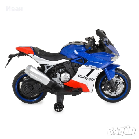 ТОП ЦЕНА!НОВО!Акумулаторен мотор Surfer BLUE с 12V батерия,мека седалка,BT, снимка 6 - Коли, камиони, мотори, писти - 51803553