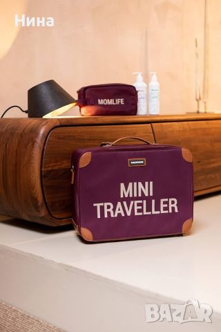 Детски куфар Mini Traveller в бордо, снимка 6 - Раници - 46785137