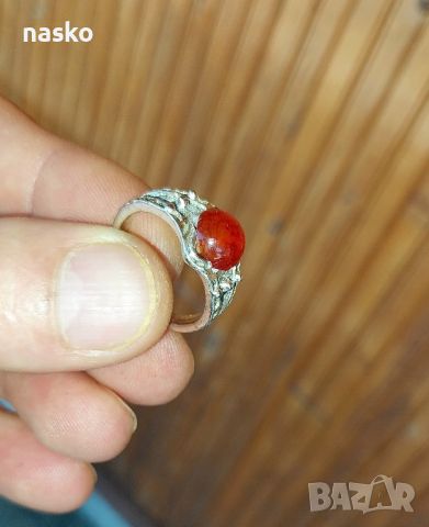 Старинен пръстен с карнеол , снимка 4 - Антикварни и старинни предмети - 46430910