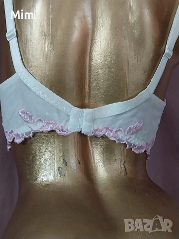 Lise CHARMEL 85 E Бял сутиен на цветя , снимка 8 - Бельо - 53028190