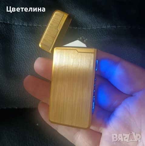 Стилна ветроустойчива запалка с LED и зареждане с USB, снимка 6 - Друга електроника - 45445236