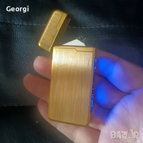 Стилна ветроустойчива запалка с LED и зареждане с USB, снимка 5 - Друга електроника - 47145552