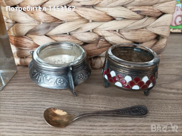 Стари руски съдчета за хайвер , снимка 1 - Антикварни и старинни предмети - 45155010