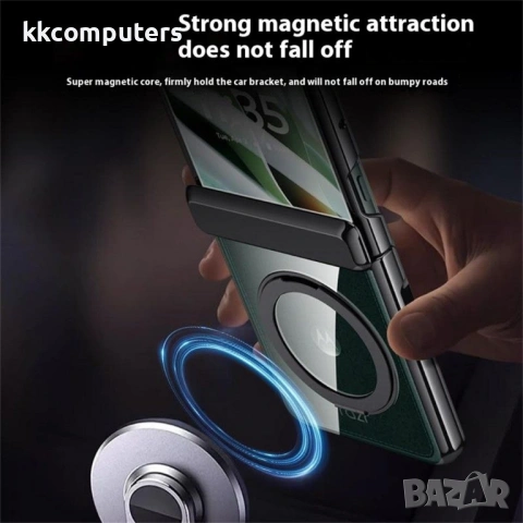 Магнитен калъф с вградена стойка и протектор за Motorola Razr 60 Ultra 5G, снимка 6 - Калъфи, кейсове - 53189574