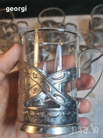съветски чаши с подстакани 27/5, снимка 5 - Чаши - 51740282