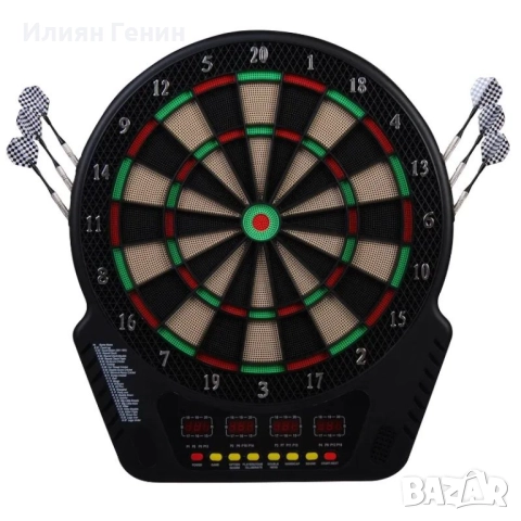 HOMCOM Електронен комплект за дартс с LED дисплей , снимка 3 - Дартс - 51470133