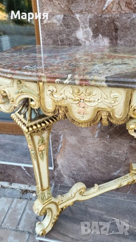 Италианска барокова конзола  014, снимка 7 - Секции и витрини - 51296999