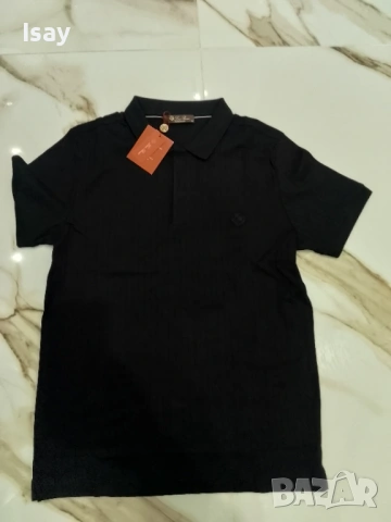 Мъжка тениска ЛОРО ПИАНА в черен цвят 