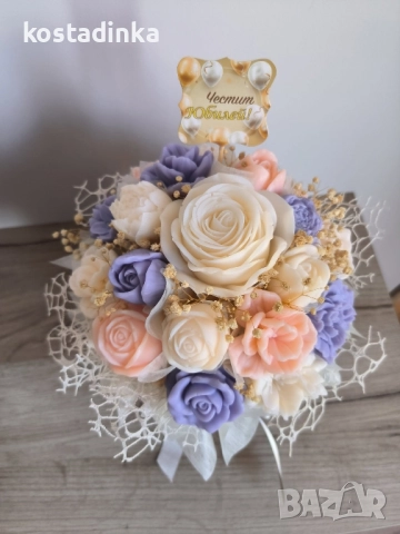 Сапунени букети , снимка 5 - Изкуствени цветя - 51714080
